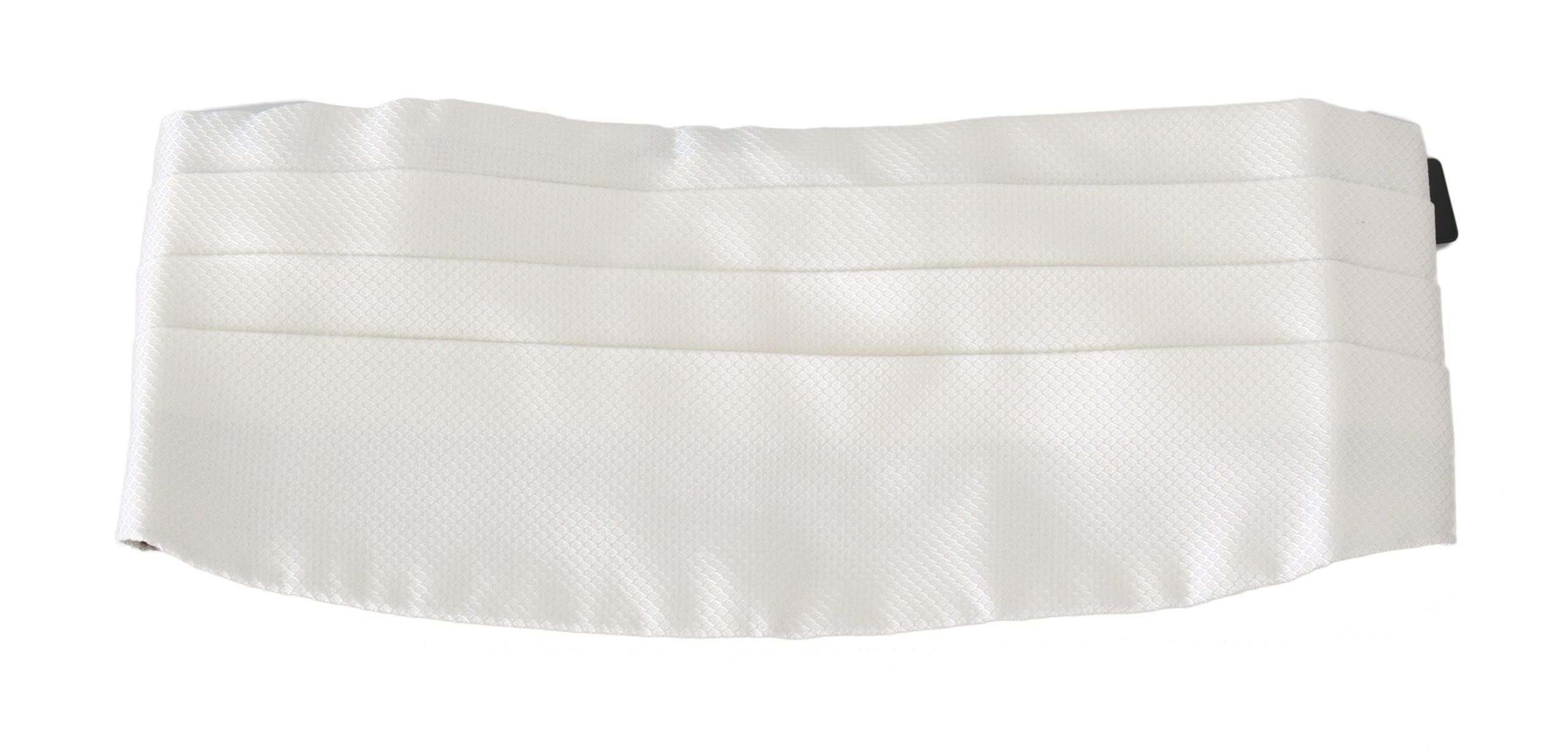 Dolce & Gabbana Elegant Silk White Patterned Cummerbund