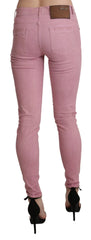 Acht Chic Pink Mid Waist Skinny Jeans