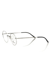 Frankie Morello "Silver Metallic Unisex Eyeglass Frame"