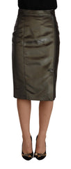 GF Ferre Chic High Waist Pencil Midi Skirt