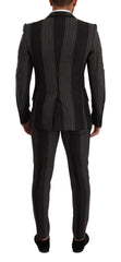 Dolce & Gabbana Elegant Striped Three-Piece Suit