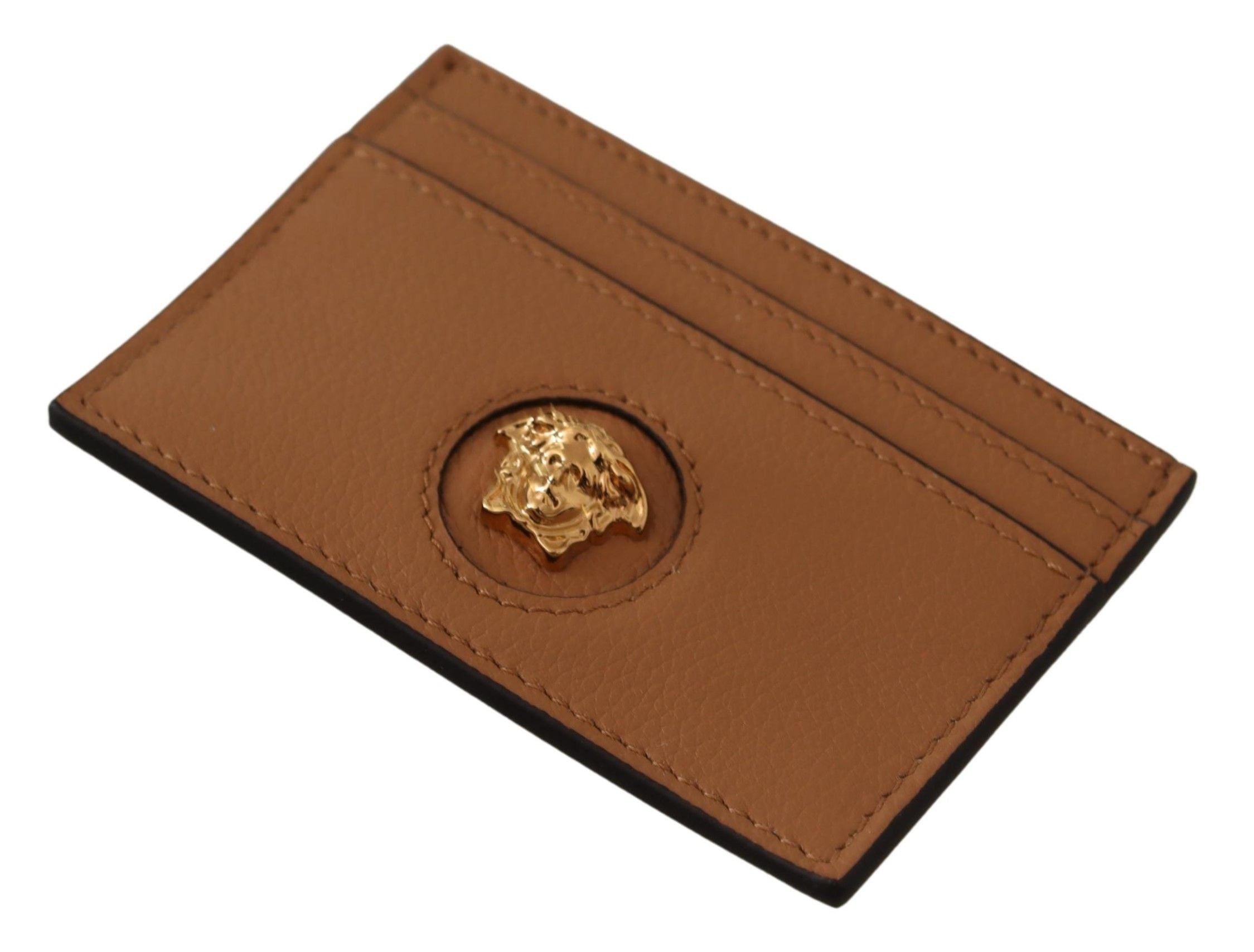 Versace Elegant Medusa Calf Leather Card Holder