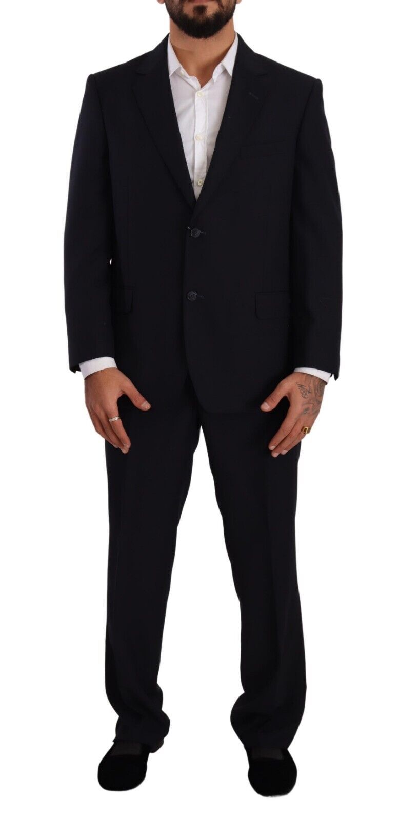 Domenico Tagliente Elegant Black Two-Piece Suit Ensemble