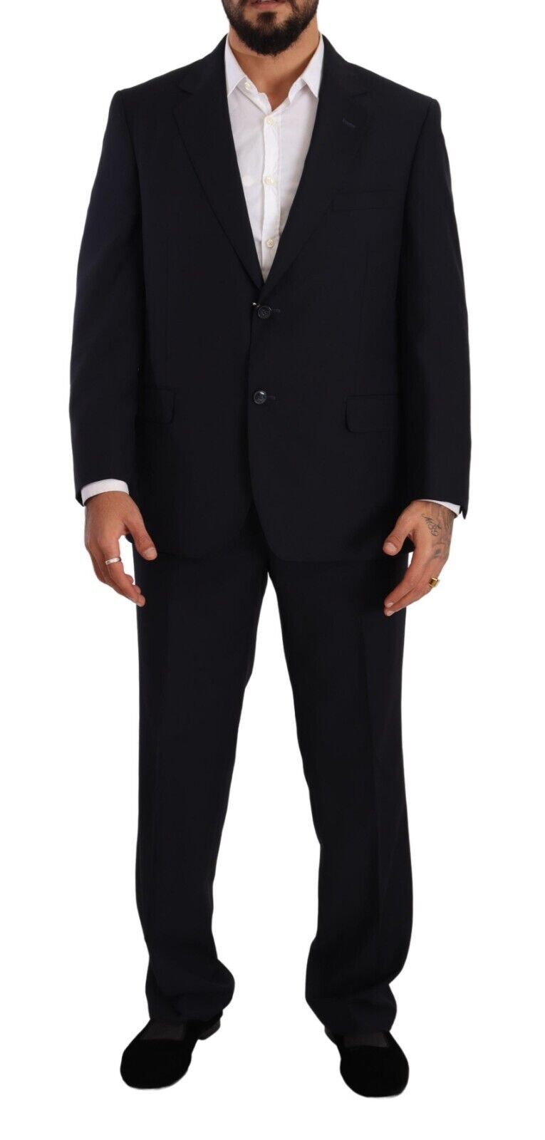 Domenico Tagliente Elegant Blue Two-Piece Deconstructed Suit