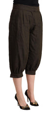 GF Ferre Chic Cropped Harem Pants in Luxe Brown Blend