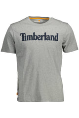 Timberland Gray Cotton Men T-Shirt