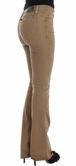 Costume National Chic Beige Straight Leg Fashion Jeans