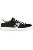 Napapijri Black Lace-Up Sneakers with Contrasting Accents