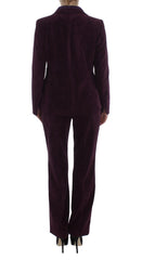 BENCIVENGA Elegant Purple Wool Blend Three Piece Suit Set