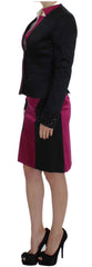 Exte Chic Black and Pink Skirt Suit Ensemble