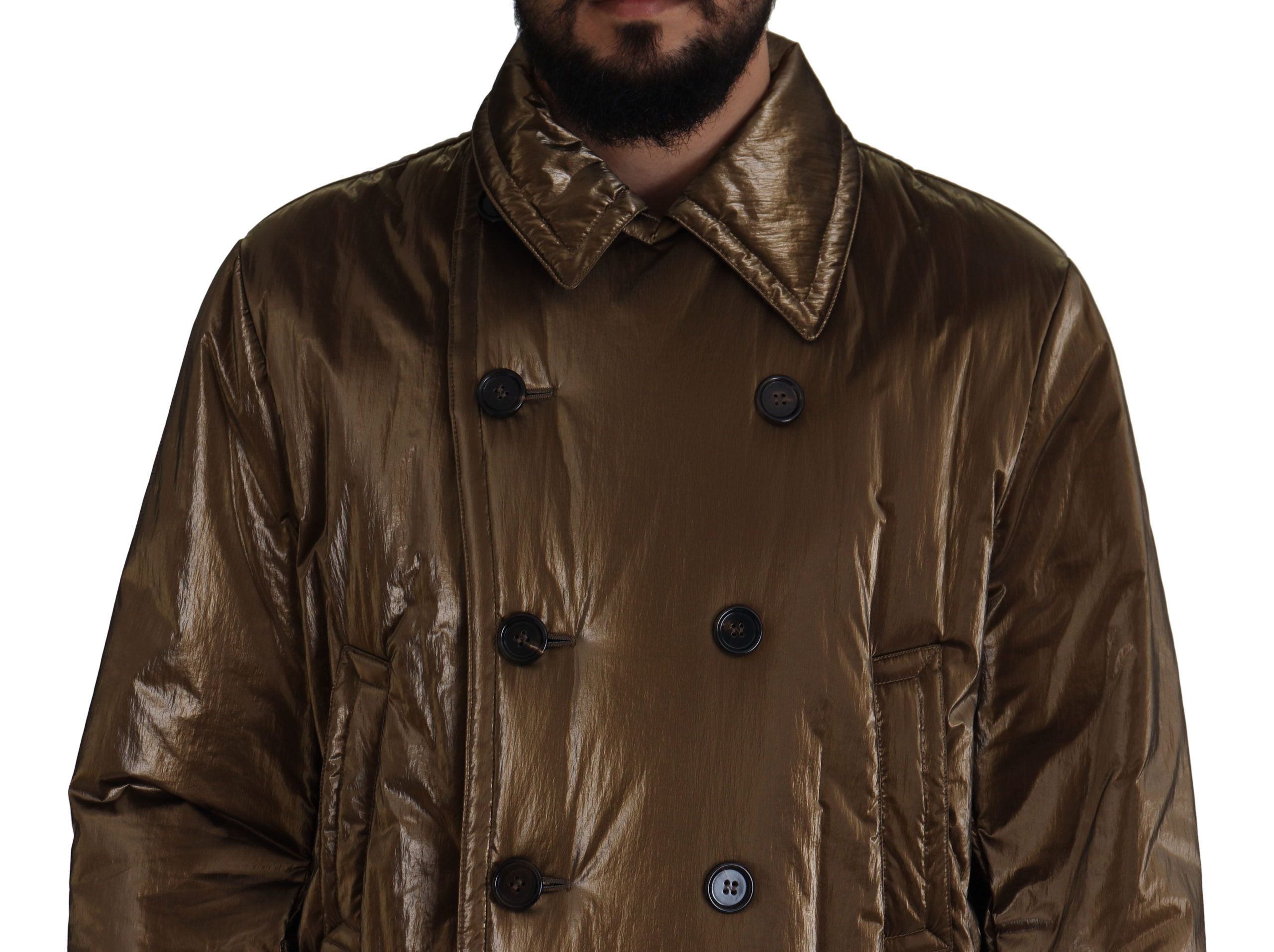 Dolce & Gabbana Elegant Bronze Double-Breasted Jacket