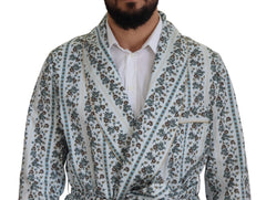 Dolce & Gabbana Elegant Floral Cotton Jacket Robe