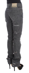 John Galliano Chic Gray Wash Straight Fit Jeans