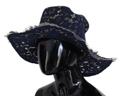 Dolce & Gabbana Elegant Wide Brim Blue Hat