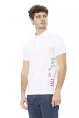 Baldinini Trend White Cotton Men Polo Shirt