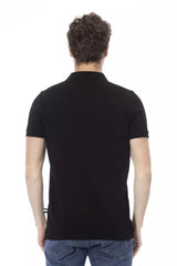 Baldinini Trend Black Cotton Men Polo Shirt