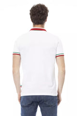 Baldinini Trend White Cotton Men Polo Shirt