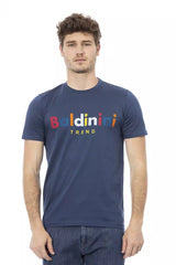 Baldinini Trend Blue Cotton Men's T-Shirt