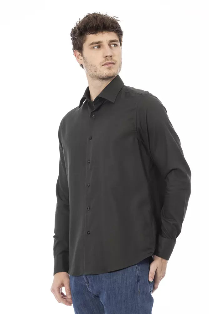 Baldinini Trend Green Cotton Men Shirt