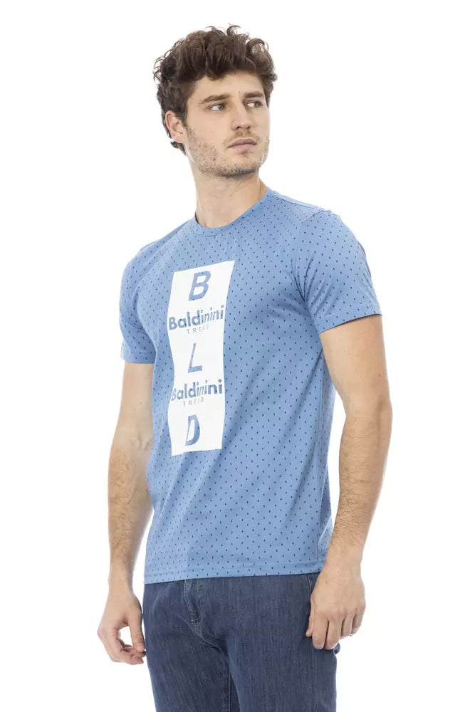 Baldinini Trend "Light Blue Cotton Men T-Shirt"