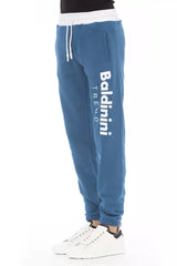 Baldinini Trend Blue Cotton Men Sport Pant