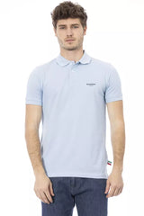 Baldinini Trend Light Blue Cotton Men Polo Shirt