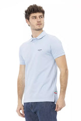 Baldinini Trend Light Blue Cotton Men Polo Shirt