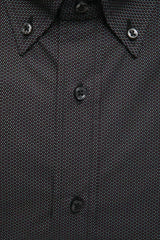 Robert Friedman Black Cotton Men Shirt