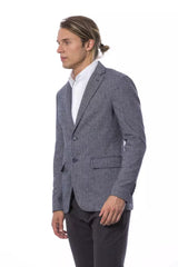 Verri Blue Polyester Mens Blazer