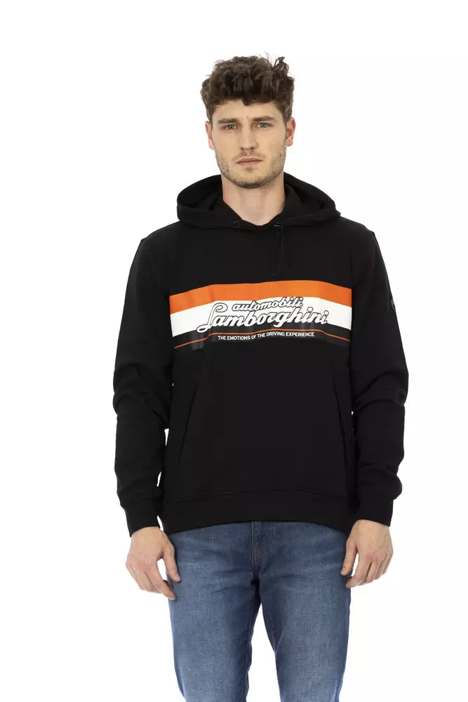 Automobili Lamborghini Black Cotton Men Sweater