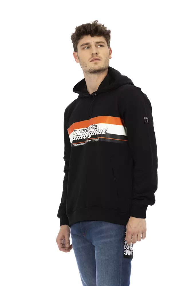 Automobili Lamborghini Black Cotton Men Sweater