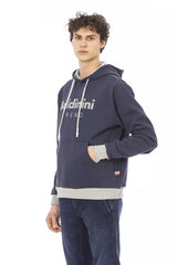 Baldinini Trend Blue Cotton Men Hoodie