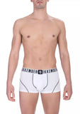 Bikkembergs White Cotton Men's Trunk Underwear