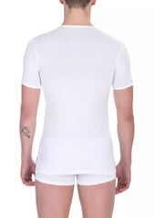 Bikkembergs White Cotton Men T-Shirt