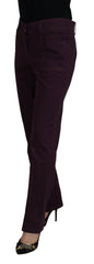 BENCIVENGA Elegant Tapered Purple Cotton Pants