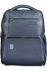 Piquadro Blue Leather Men Backpack