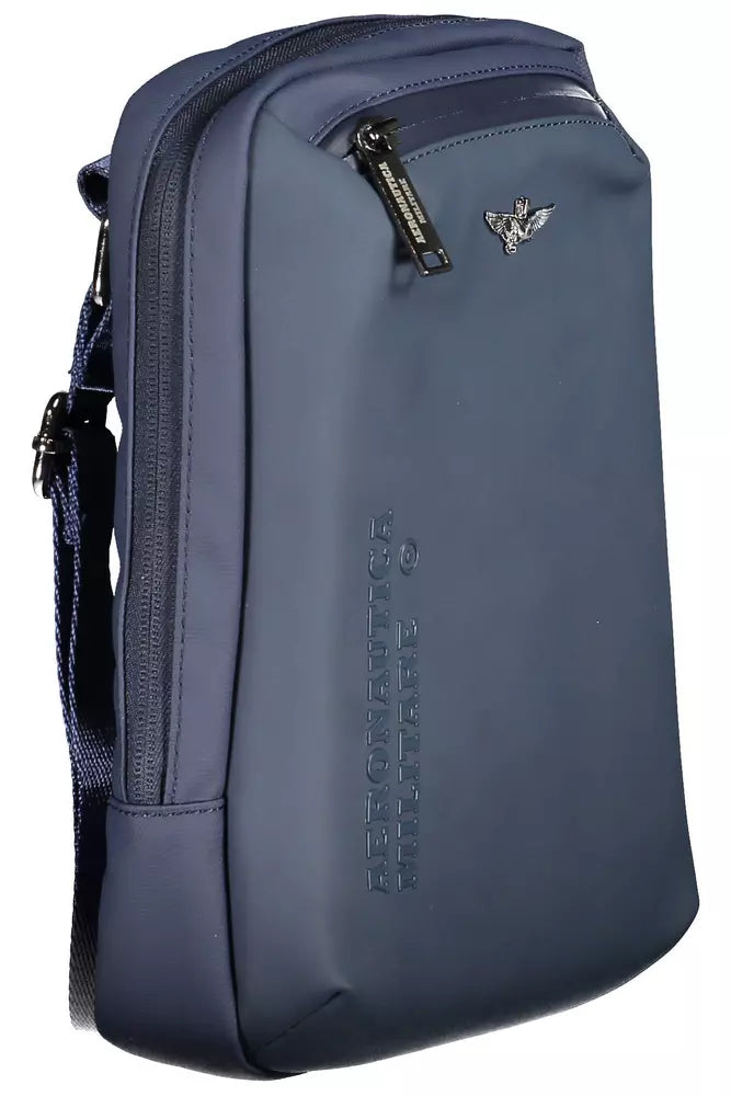 Aeronautica Militare Blue Polyester Men Shoulder Bag