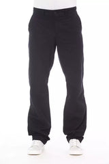 Alpha Studio Blue Cotton Men Pants