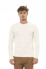 Alpha Studio Beige Wool Men Sweater