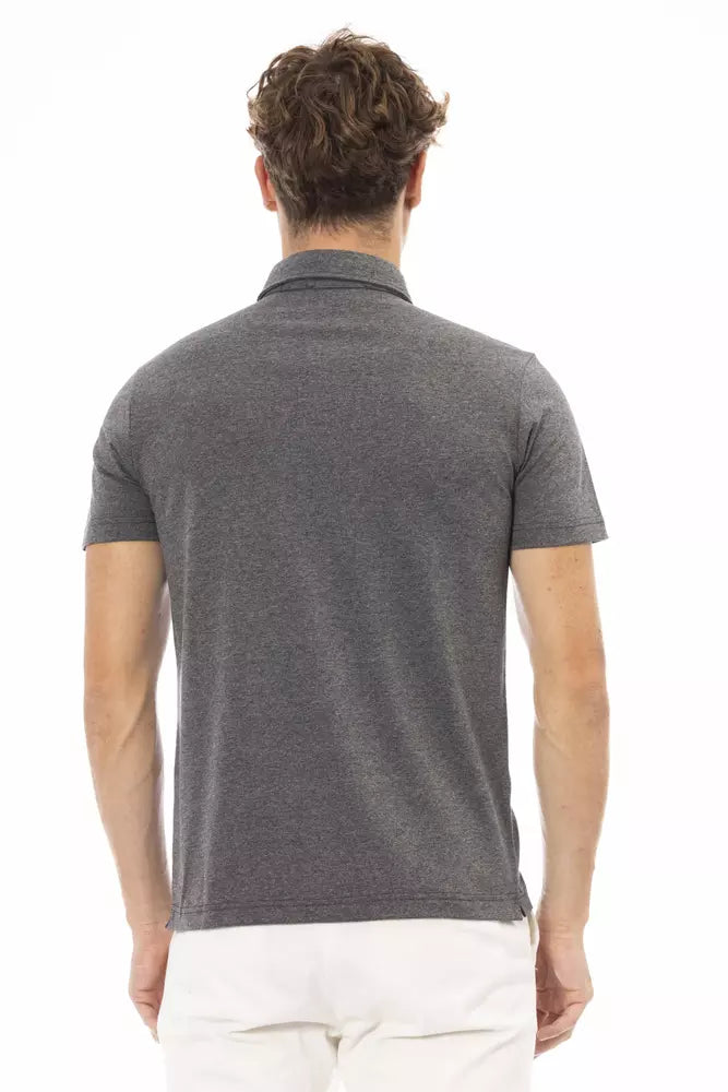 Baldinini Trend Gray Cotton Men Polo