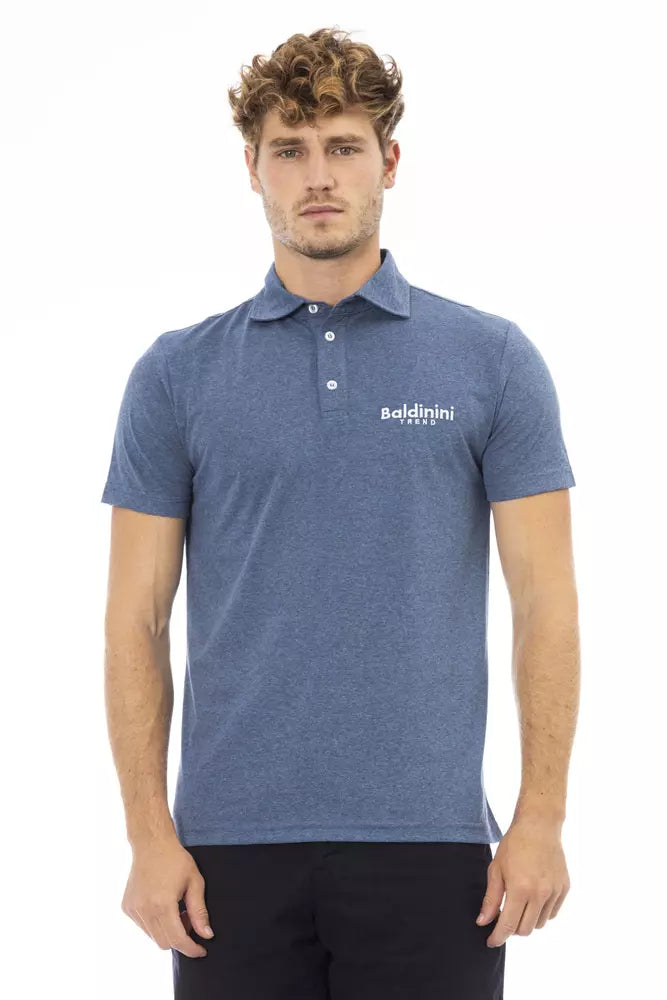 Baldinini Trend Blue Cotton Men Polo Shirt