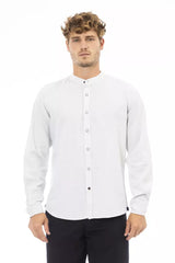 Baldinini Trend White Rayon Men Shirt