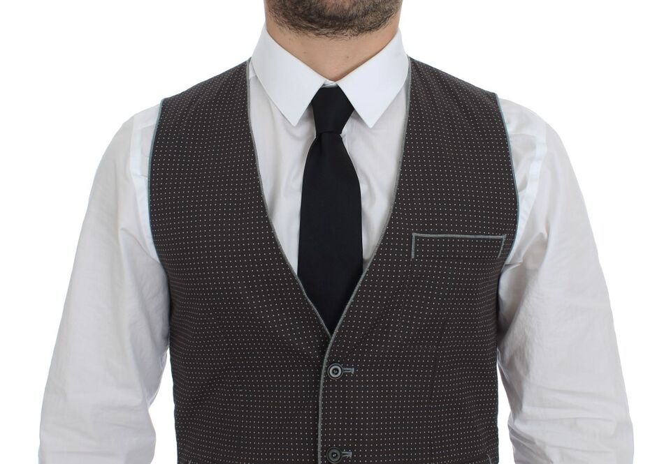 Dolce & Gabbana Elegant Gray Cotton Dress Vest