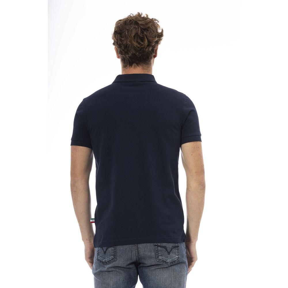 Baldinini Trend Blue Cotton Men Polo