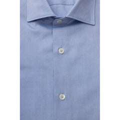 Bagutta Light Blue Cotton Men Shirt