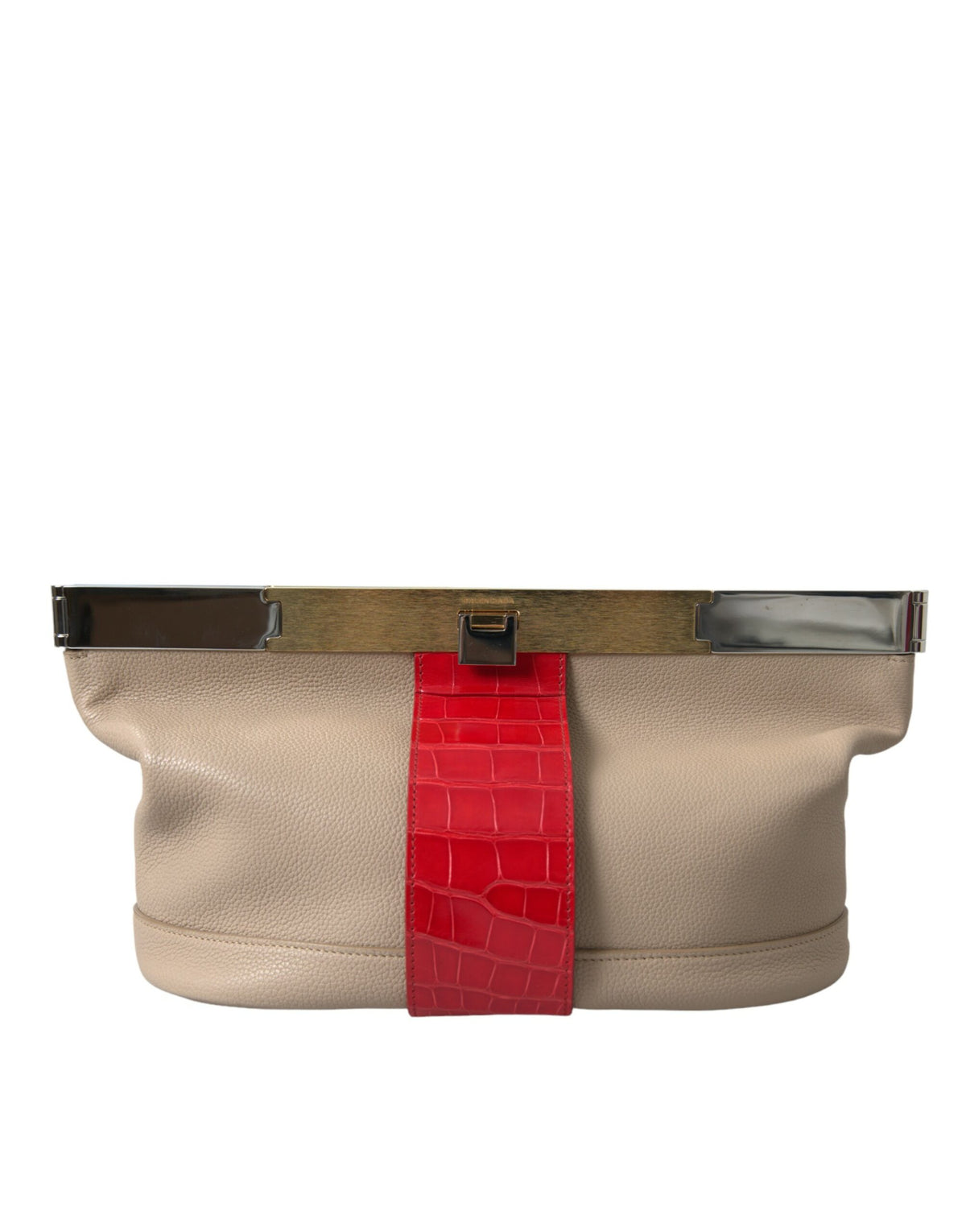 Balenciaga Two Tone Exotic Leather Clutch