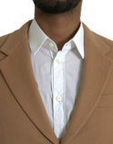 Prada Brown Cashmere 2 Piece Single Breasted Suit