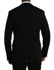 Dolce & Gabbana Black Wool Single Breasted Coat Blazer