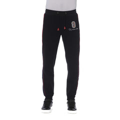 Trussardi Black Cotton Men Sports Pant