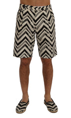 Dolce & Gabbana Striped Casual Knee-High Shorts